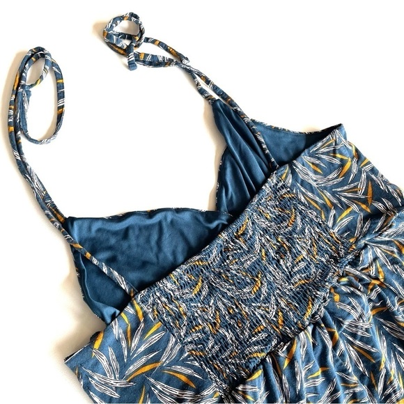 Loft Plus Loft Beach Palm Strappy Jumpsuit Wide Leg Size 14 - Picture 10 of 15